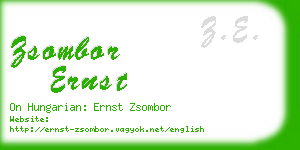 zsombor ernst business card